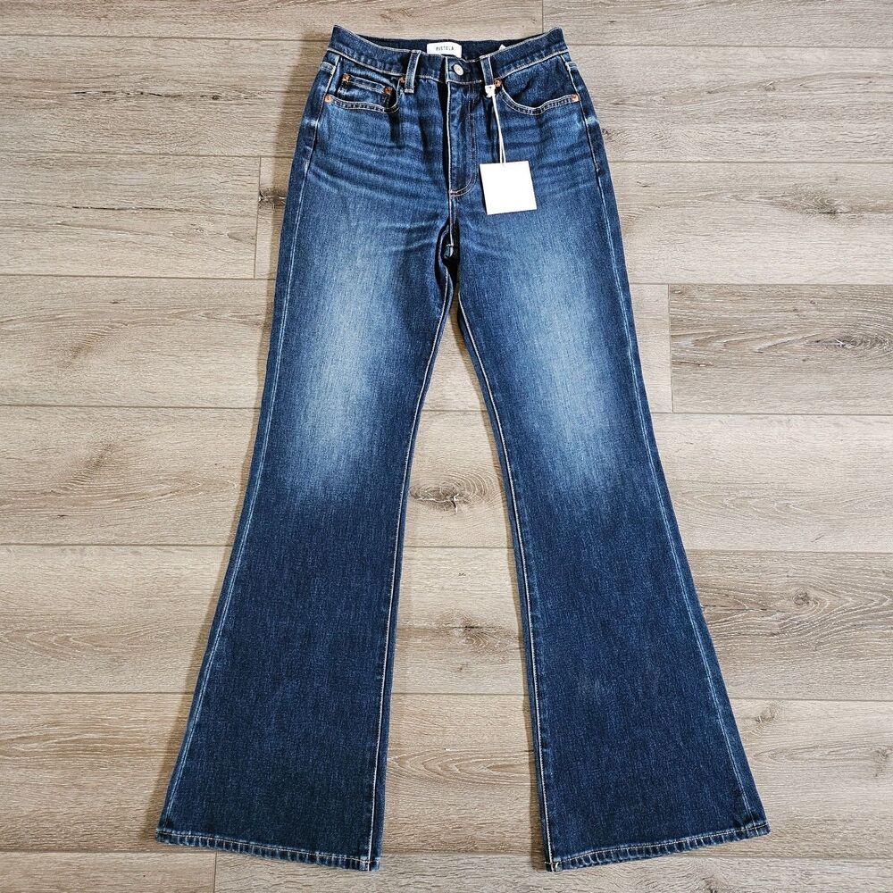 NWT Pistola High Rise Bootcut Flare in Dark whisker wash Jeans Size 26 Stretch